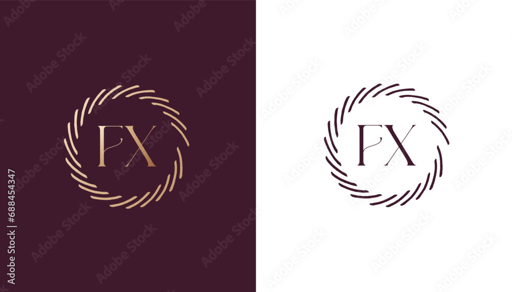 FX logo design vector image