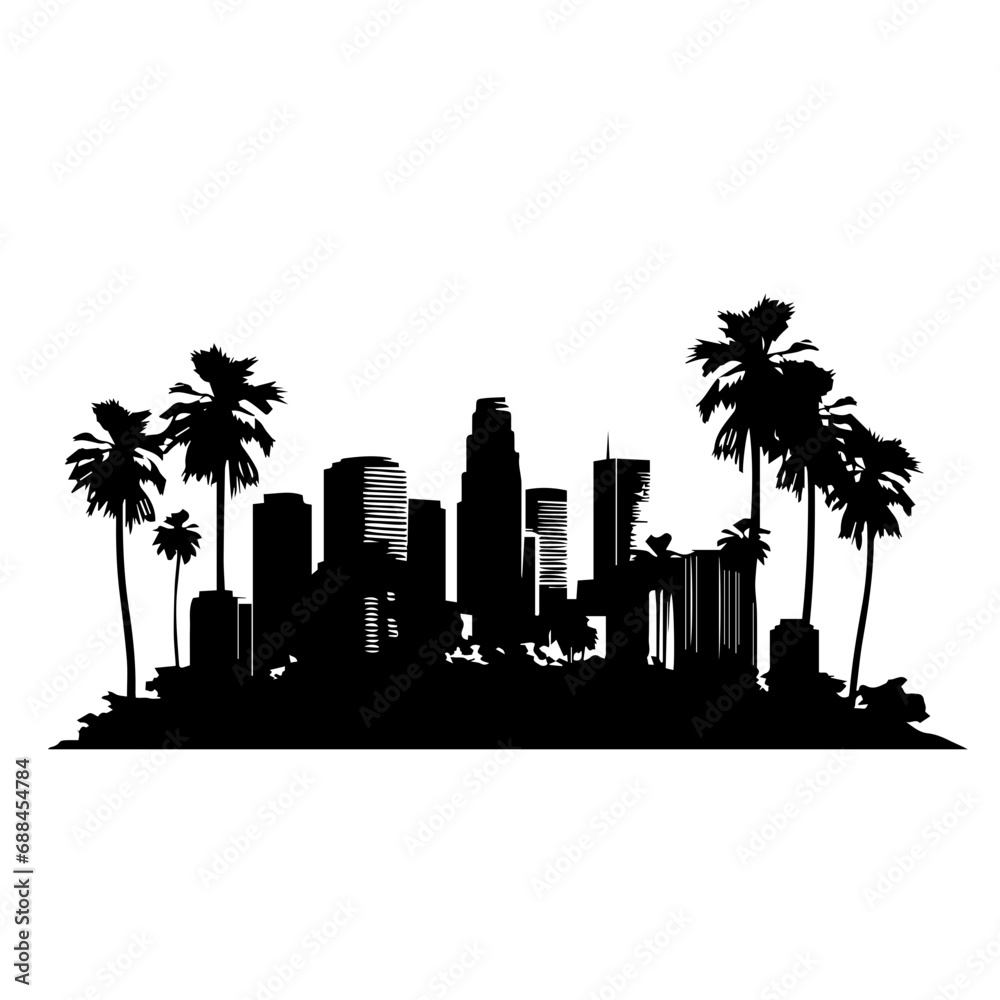 Los Angeles Logo Monochrome Design Style