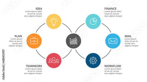 Infographic elements design for presentation, can be used for presentation, workflow layout, diagram, annual report, web design.