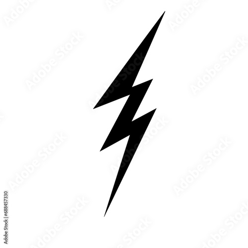 thunder bolt Logo Monochrome Design Style