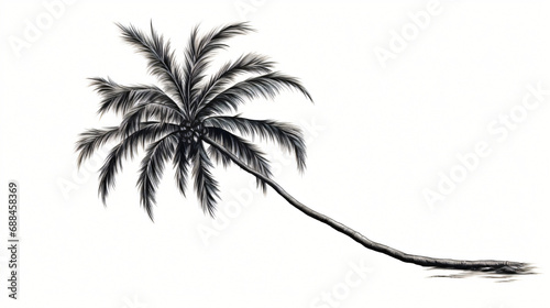 A drawing of a palm tree