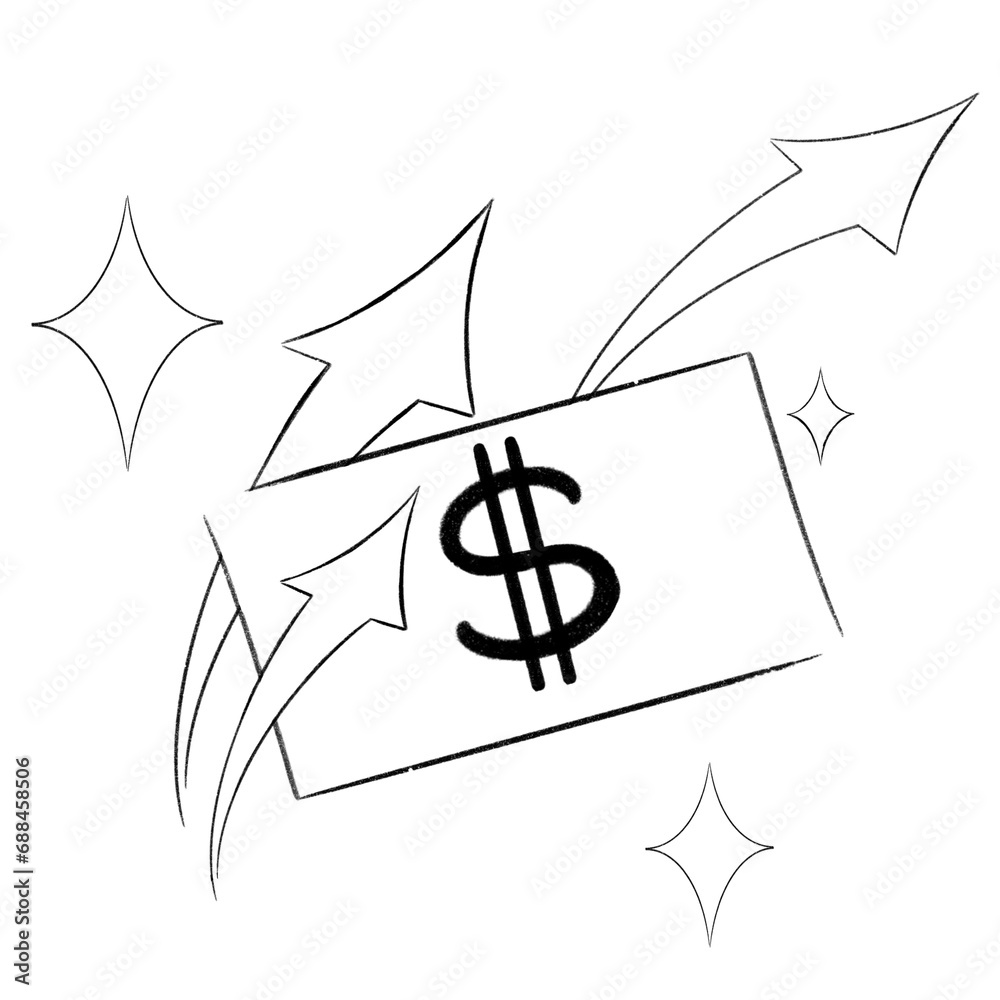 成功や資産運用をイメージしたシンプルなイラスト