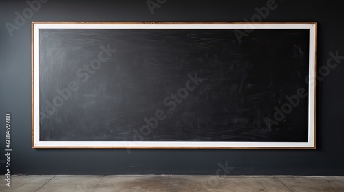 Whiteboard attached to a black wall