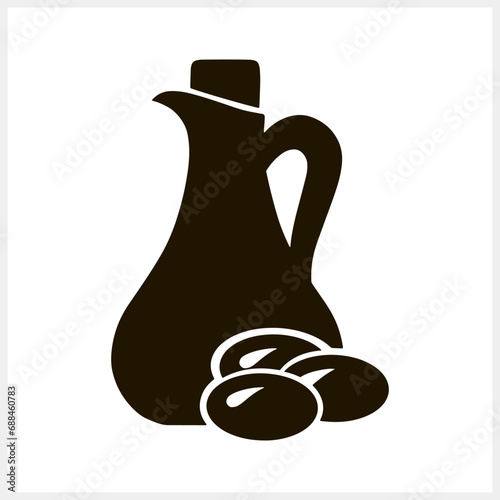 Stencil jug olive icon Food clipart Vector stock illustration EPS 10