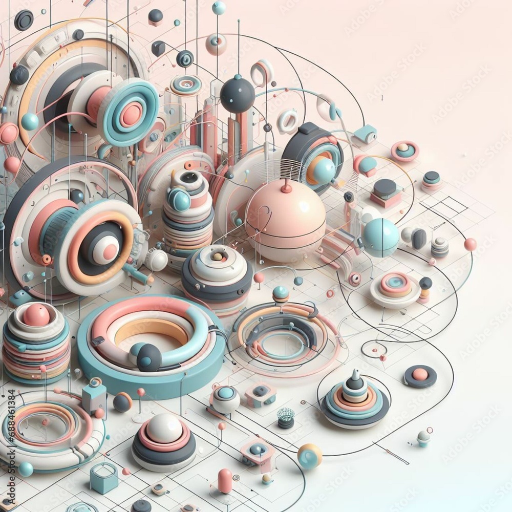 Obraz premium components on a white background