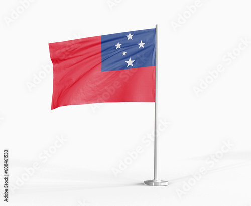 Free Download Samoa national flag on white background. - GFXLoad