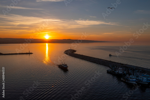 drone shooting sile castle and its surroundings  sile  istanbul  turkey