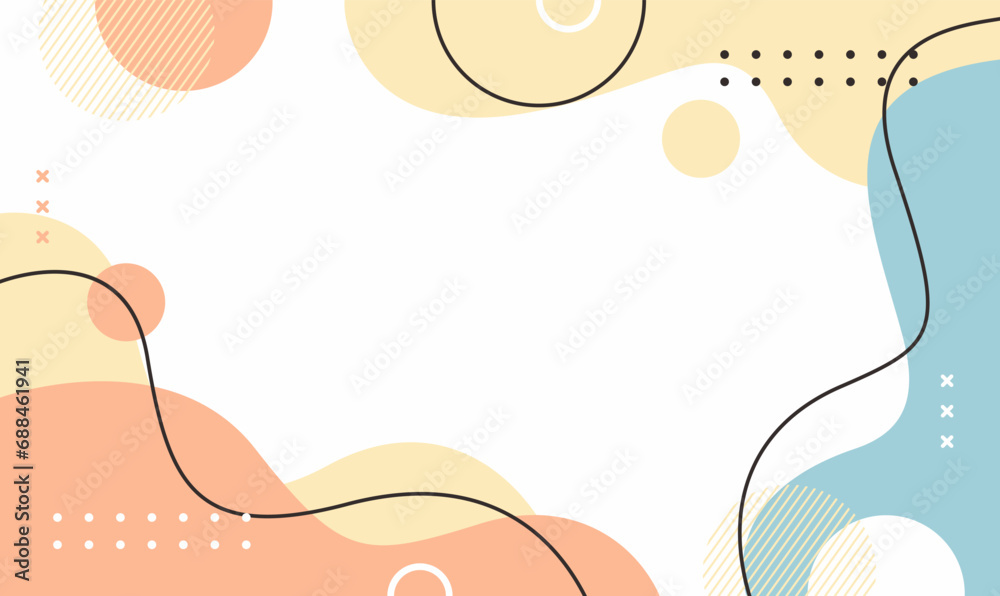 Pastel abstract background with geometric shapes and lines, vector illustration Pastel abstract background with geometric shapes and lines, vector illustration
