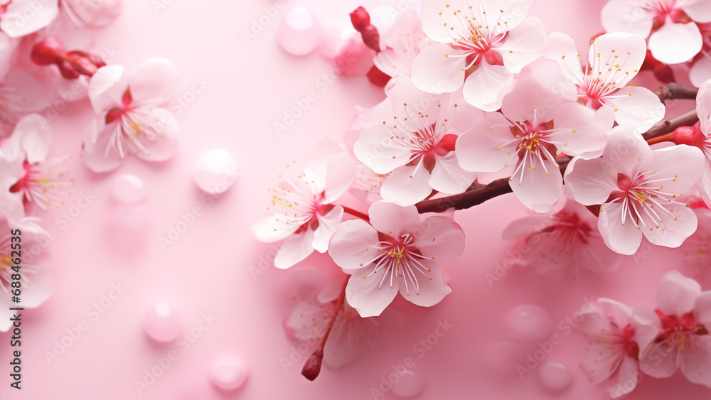 elegant floral celebration - cherry and plum blossoms in full bloom