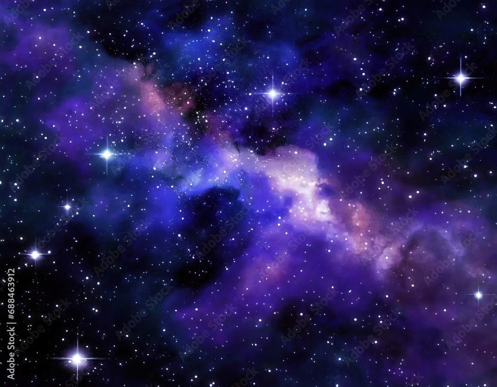 gorgeous space and twinkling stars background image with nebula gas cloud