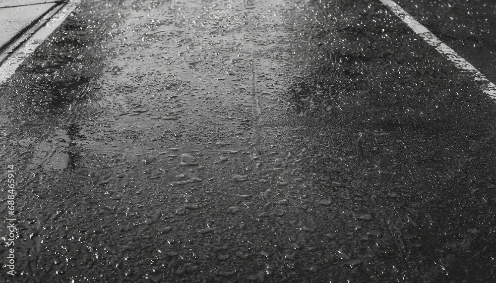 Fototapeta premium Asphalt when it rains