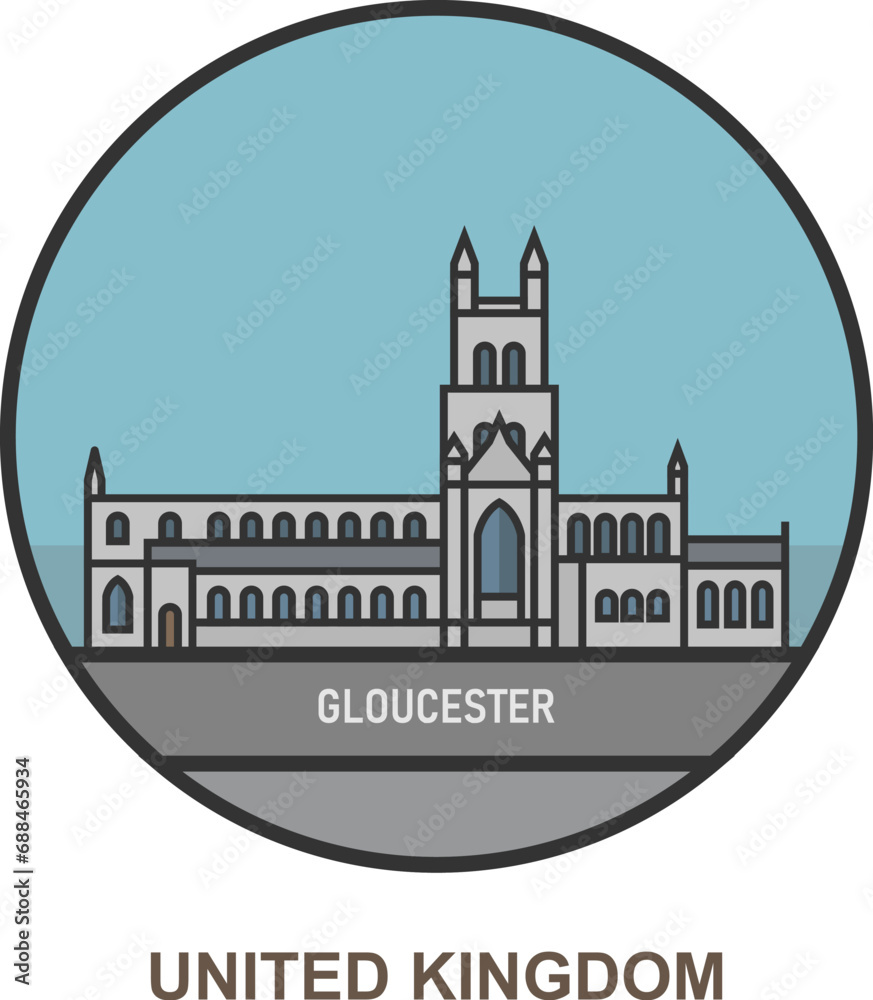 Obraz premium Gloucester. Cities and towns in United Kingdom