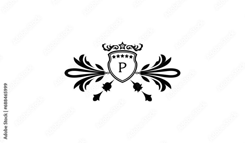 Luxury Retro Logo P Luxury Retro Logo P