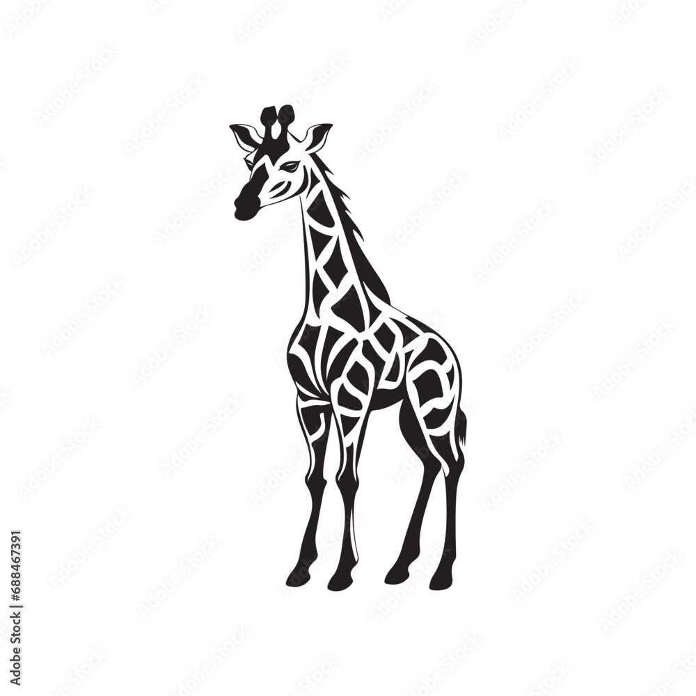 Giraffe Vector Images, Illustration Of a Giraffe
