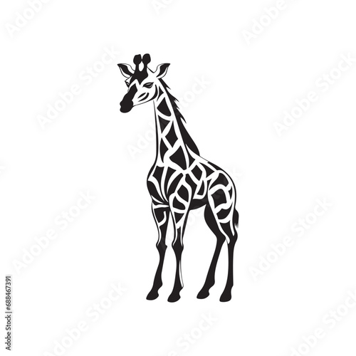 Giraffe Vector Images  Illustration Of a Giraffe