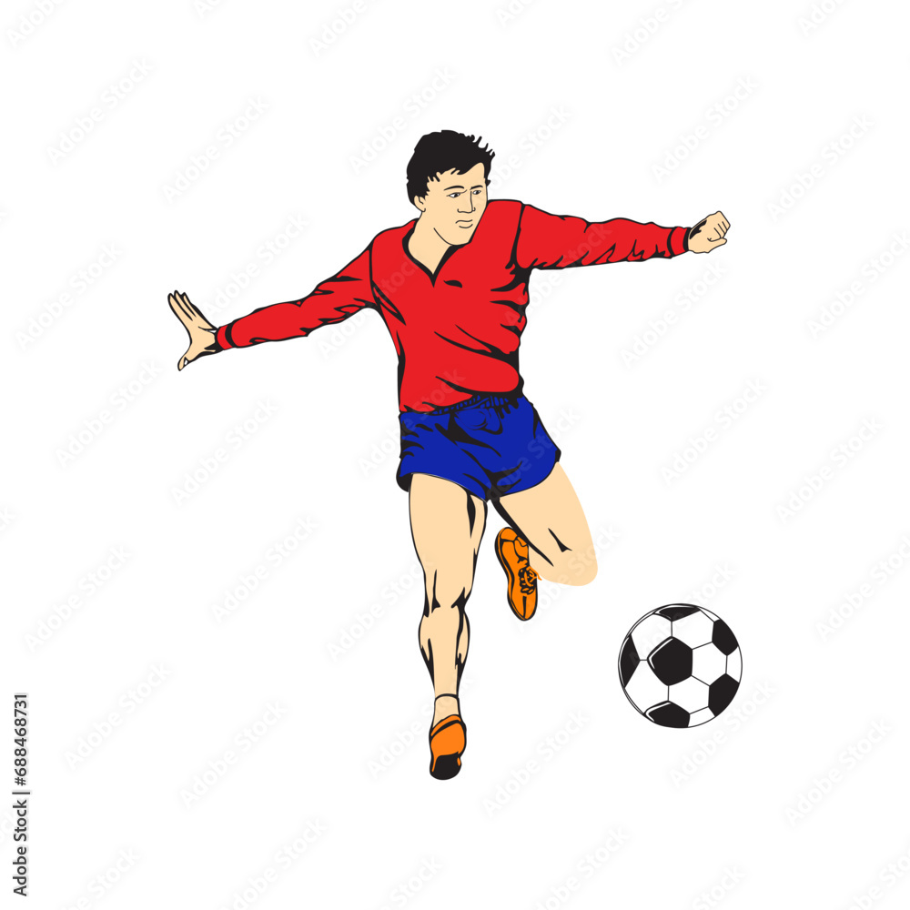 Make a Professional Football Player Vector