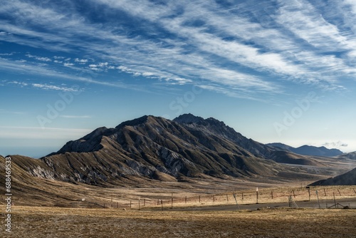 mountain landscape of Little Tibet in the Gran Sasso and Monti della Laga National Park in Abruzzo photo