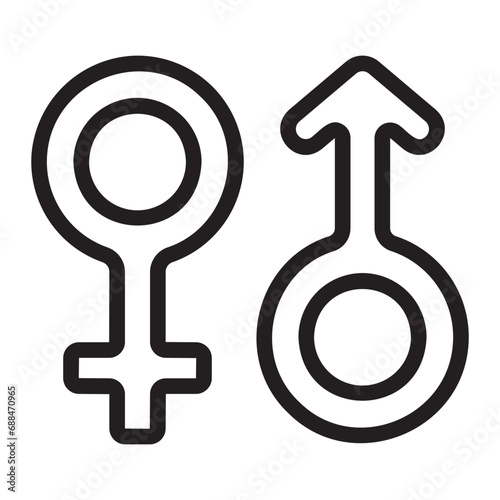 gender line icon