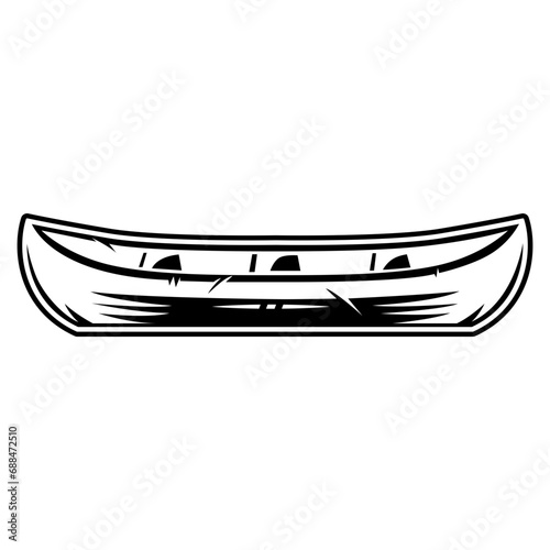 canoe silhouette icon