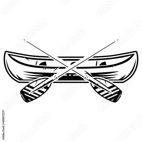 canoe silhouette icon
