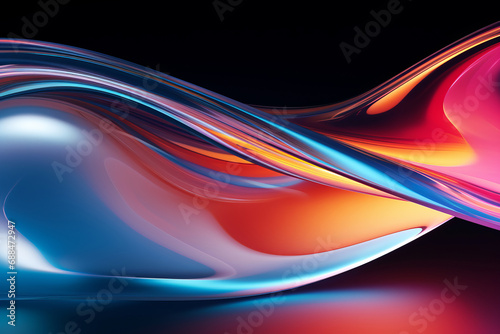 Colorful Dynamic Glass Curve Background