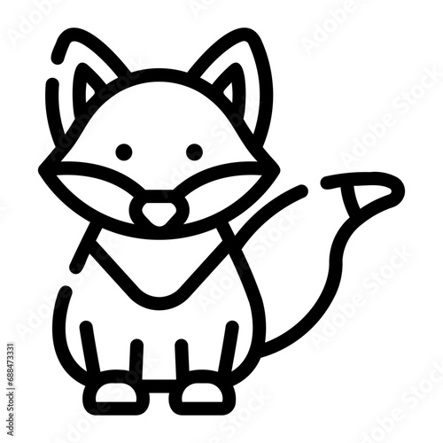 fox Line Icon