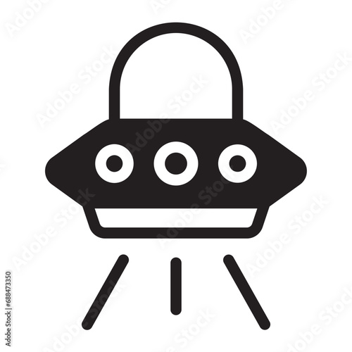 Science fiction glyph icon