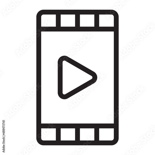 documentary line icon
