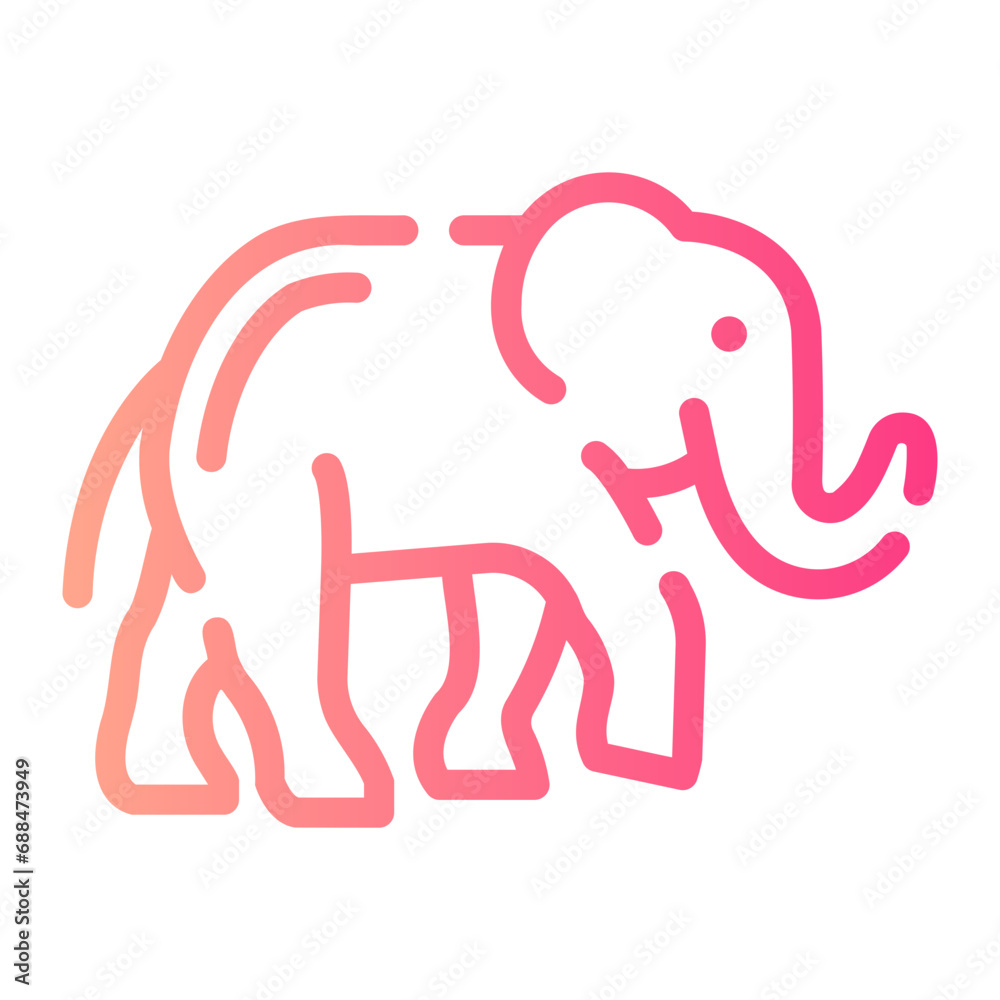 Obraz premium elephant Line Gradient Icon