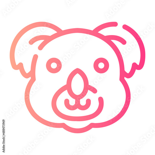 Photography koala Line Gradient Icon