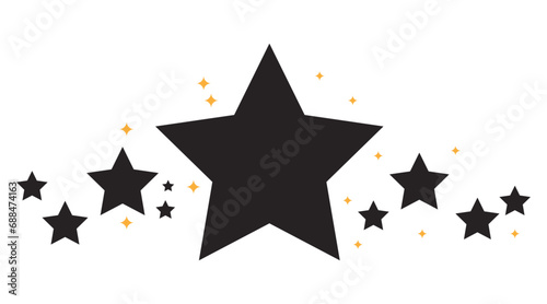 black star on a white background. vector illustration
