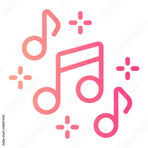 musical gradient icon