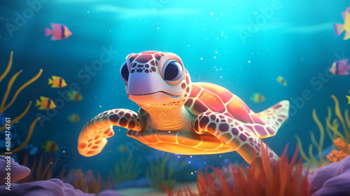 Cute Cartoon Turtle