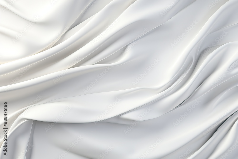 background texture fabric silk white Luxury silky material satin flag sheet close closeup clothes drapery fashion fold linen line luxurious macro nobody - obrazy, fototapety, plakaty 