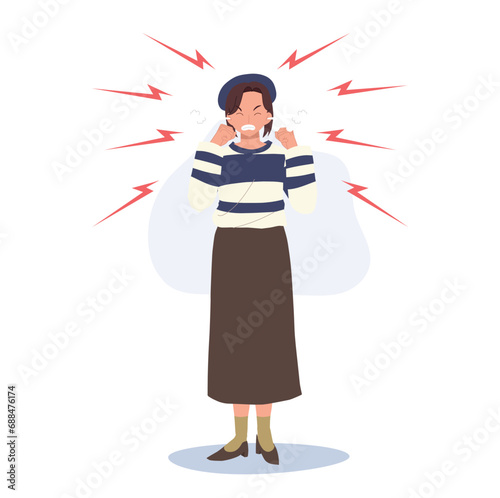 Aggressive Anger. Furious  Very Angry Person.
