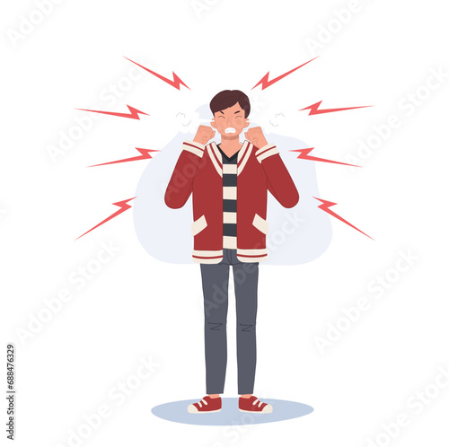 Aggressive Anger. Furious  Very Angry Person.