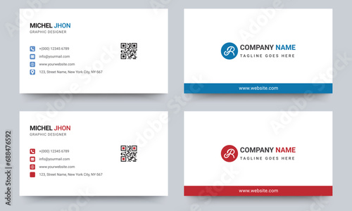 Modern Creative and Clean Business Card Template. simple minimal Business Card layout design.