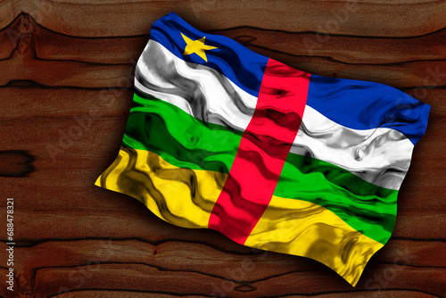 National flag ofCentral Arican Republic. Background  with flag ofCentral Arican Republic photo