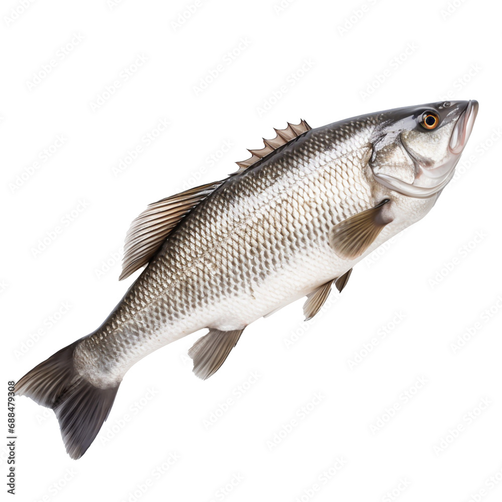 Fototapeta premium Barramundi fish isolated on white