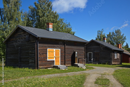 Historical building in Bonnstan (Peasant's Town) in Skelleftea, Sweden, Europe
 photo