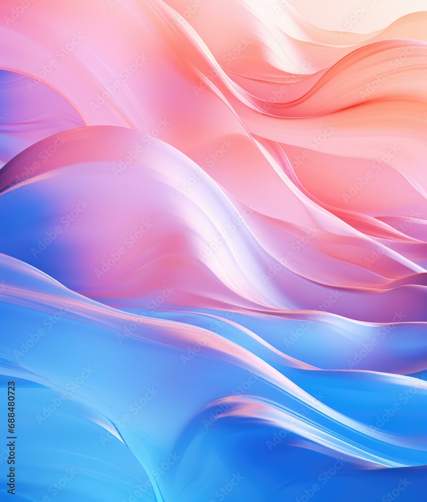 A colorful abstract background with waves. Generative AI.