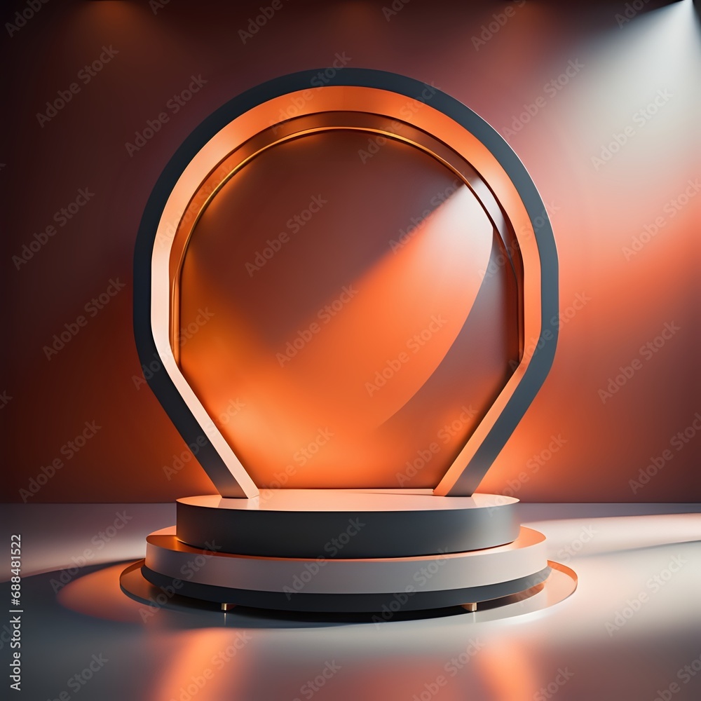 futuristic luxury style podium for product display made with Generative AI futuristic luxury style podium for product display made with Generative AI