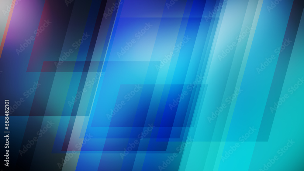 Blue geometric rectangle pattern energetic and vibrant abstract design for stylish and futuristic concept presentation with interconnected shapes and colorful rectangles on digital art background