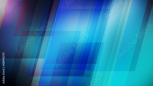Blue geometric rectangle pattern energetic and vibrant abstract design for stylish and futuristic concept presentation with interconnected shapes and colorful rectangles on digital art background