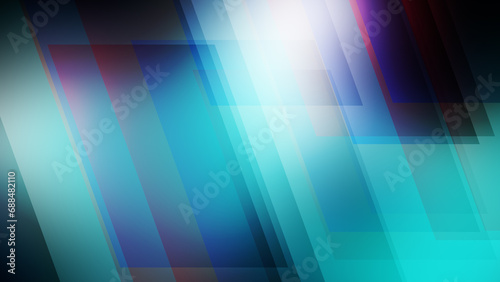 Gradient of blue and green vibrant composition of contemporary rectangular shapes in stylish background of abstract technology design