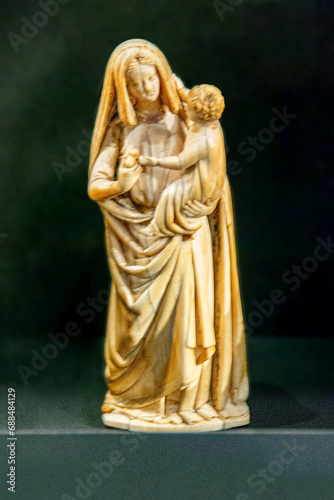Famous greek roma copy hermaphrodite sculpture photo isolated