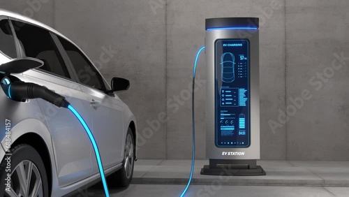 EV Charging Station, Clean energy filling technology, Electric car charging