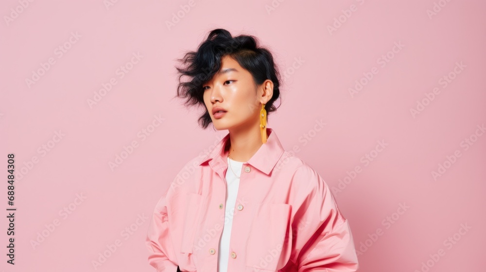 Radiant makeup on a Korean beauty