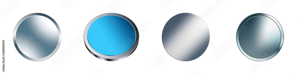 Set of silver futuristic 3d circle background. Set of silver futuristic 3d circle background.