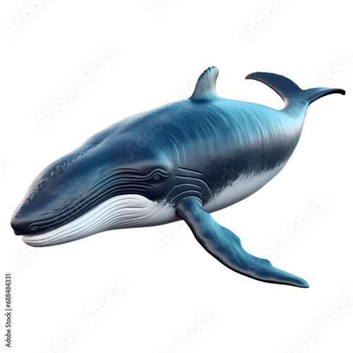 Blue whale isolated on transparent background © feng